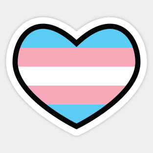 Transgender Flag Heart Sticker